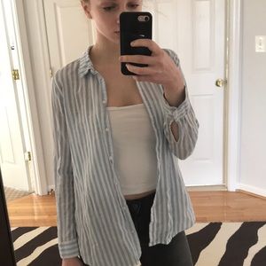 Striped button up shirt